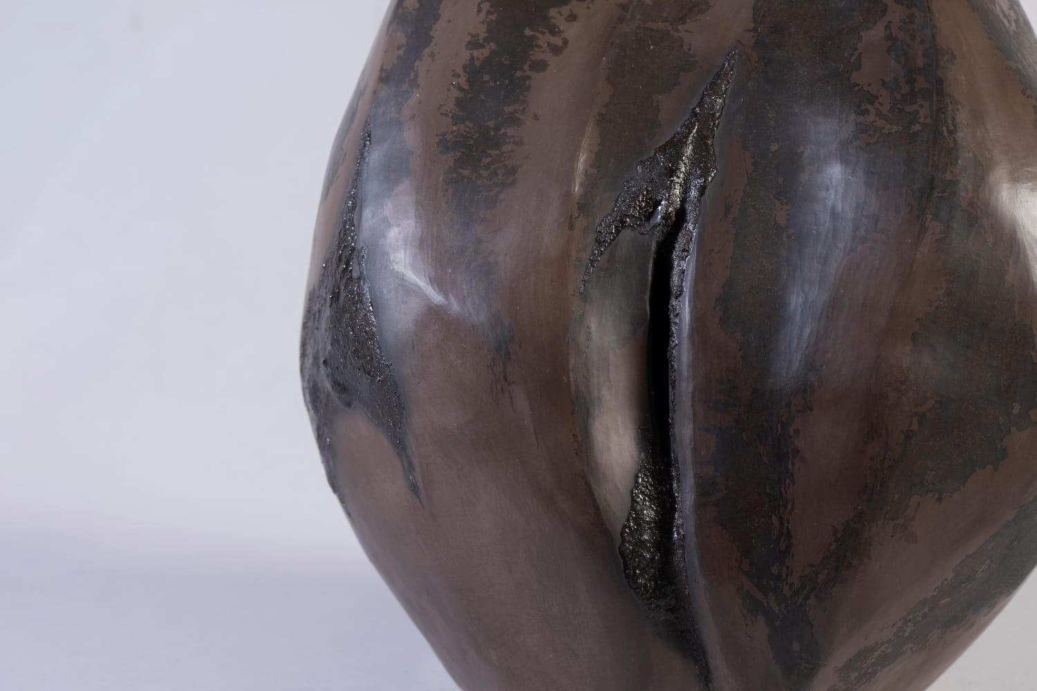 detail ceramic sculpture claire frechet unique piece